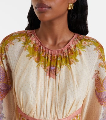 Vestido corto Indra en mezcla de algodón y seda | Zimmermann