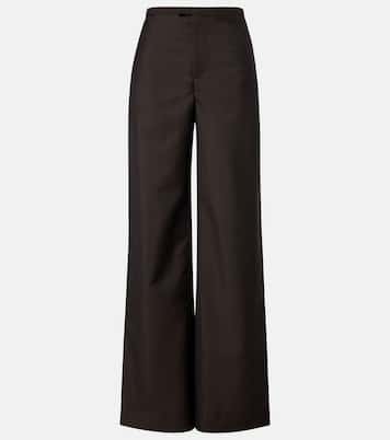 Pinstripe wool and mohair wide-leg pants | Gucci