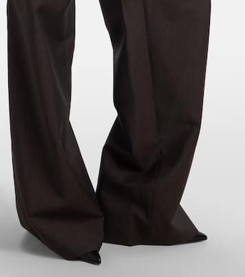 Pinstripe wool and mohair wide-leg pants | Gucci