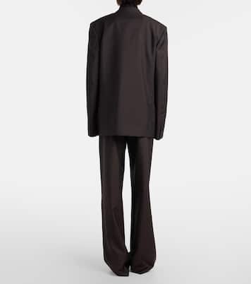 Pinstripe wool and mohair wide-leg pants | Gucci