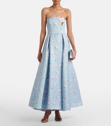 Nora floral bustier gown | Leo Lin
