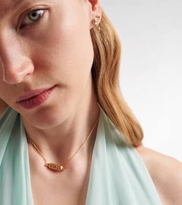 Coco Micro 18kt gold locket necklace with rubies | Marie Lichtenberg