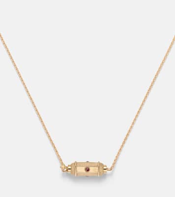 Coco Micro 18kt gold locket necklace with rubies | Marie Lichtenberg