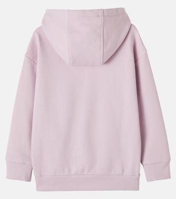Logo embroidered cotton jersey hoodie | Versace Kids