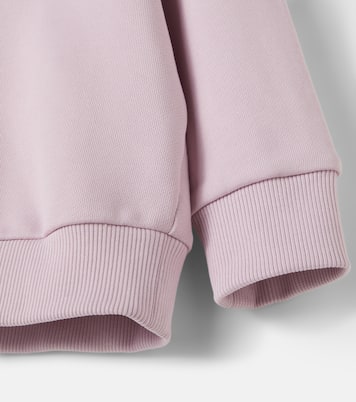 Logo embroidered cotton jersey hoodie | Versace Kids