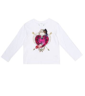 Embellished printed cotton top | Camilla Kids