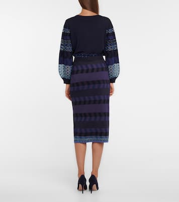 Rosa ribbed-knit midi skirt | Diane von Furstenberg