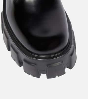 Monolith leather ankle boots | Prada