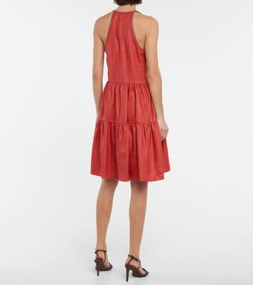 Robe en lin mélangé à ornements | Brunello Cucinelli