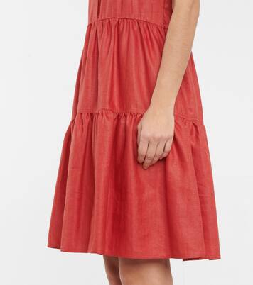 Robe en lin mélangé à ornements | Brunello Cucinelli