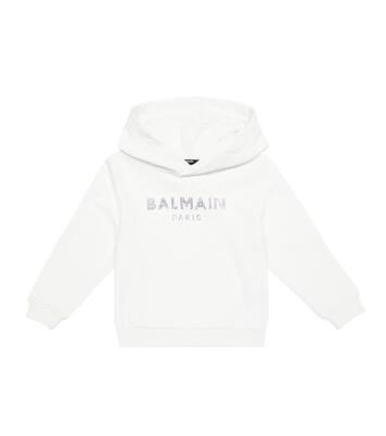 Sweat-shirt à capuche en coton à logo | Balmain Kids
