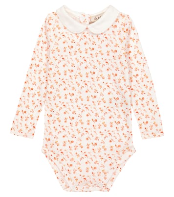 Baby Bedruckter Body Limpet aus Baumwolle | Caramel
