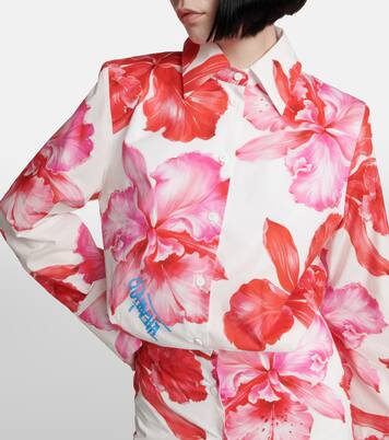 Robe chemise Margot en coton à fleurs | The Attico