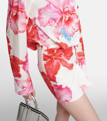 Robe chemise Margot en coton à fleurs | The Attico