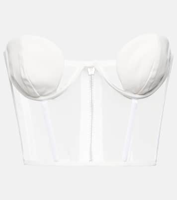 Bridal Bustier aus Crêpe mit Tüll | Nensi Dojaka
