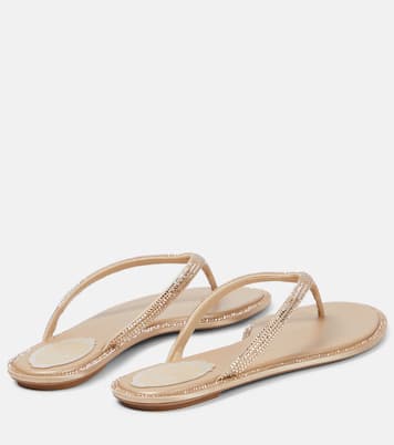 Diana embellished satin thong sandals | Rene Caovilla