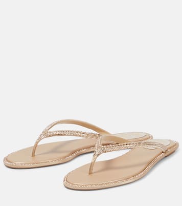 Diana embellished satin thong sandals | Rene Caovilla