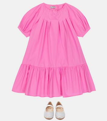 Flounced cotton-sateen minidress | Il Gufo