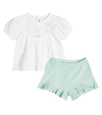 Baby cotton top and shorts set | Il Gufo