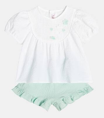 Baby cotton top and shorts set | Il Gufo