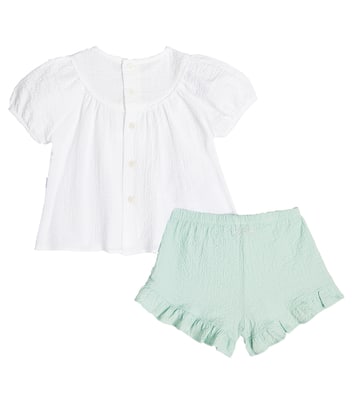 Baby cotton top and shorts set | Il Gufo