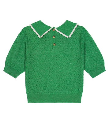 Saxy collared Lurex® sweater | Morley