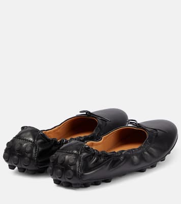 Bubble leather ballet flats | Tod's
