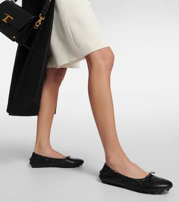 Bubble leather ballet flats | Tod's
