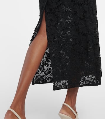 Vestido midi de encaje de algodón | Alessandra Rich