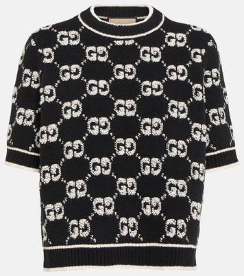 GG jacquard wool bouclé top  | Gucci