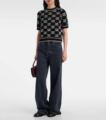 GG jacquard wool bouclé top  | Gucci