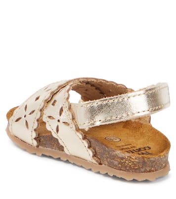 Baby cutout metallic leather sandals | PèPè