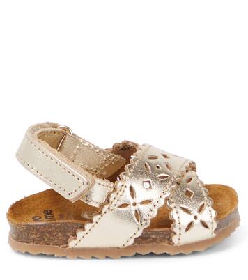 Baby cutout metallic leather sandals | PèPè