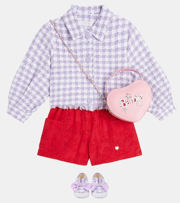 Embroidered cotton muslin Bermuda shorts | Monnalisa