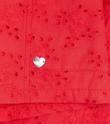 Embroidered cotton muslin Bermuda shorts | Monnalisa