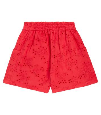 Embroidered cotton muslin Bermuda shorts | Monnalisa