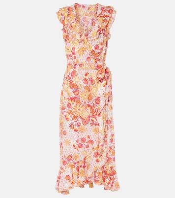 Robe portefeuille Aude à fleurs | Poupette St Barth