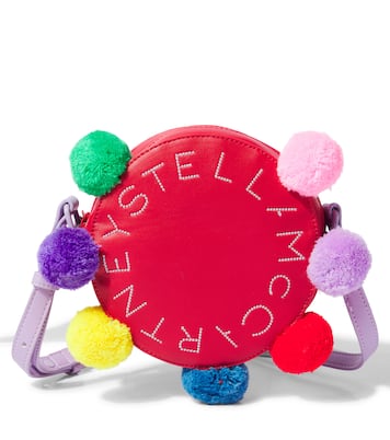 Logo pompom-trimmed shoulder bag | Stella McCartney Kids