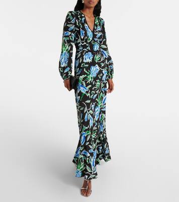 Robe longue Seline à fleurs | Diane von Furstenberg