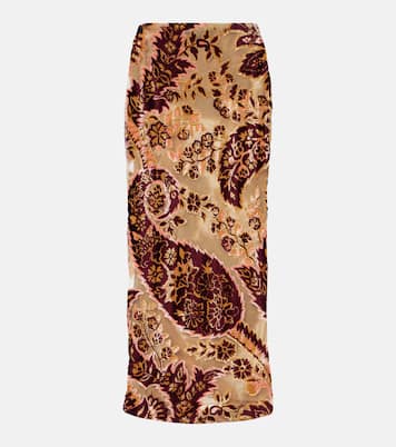 Paisley jacquard velvet midi skirt | Etro