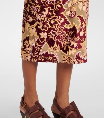Paisley jacquard velvet midi skirt | Etro