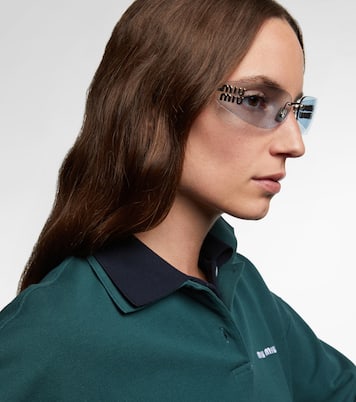Logo rectangular sunglasses | Miu Miu