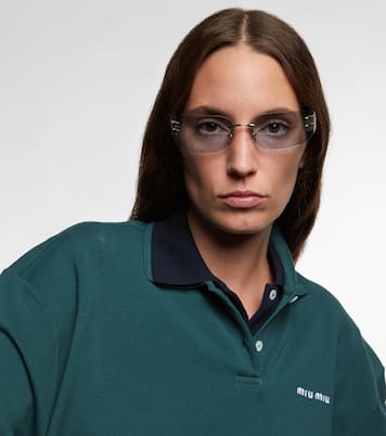 Logo rectangular sunglasses | Miu Miu