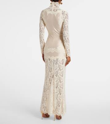 Maxikleid mit Spitze | Rabanne