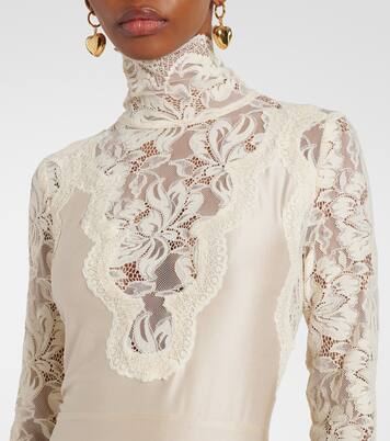 Maxikleid mit Spitze | Rabanne