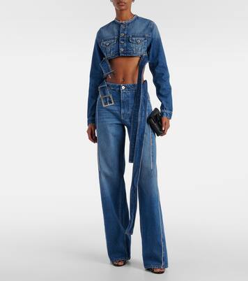 Cropped denim jacket  | Jean Paul Gaultier