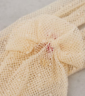 VLogo cotton-blend tulle gloves | Valentino