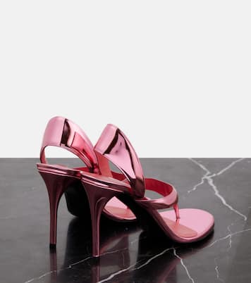 Infradito 90 mirrored leather sandals | Alaïa
