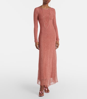 Infradito 90 mirrored leather sandals | Alaïa