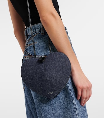 Schultertasche Le Cœur aus Denim | Alaïa